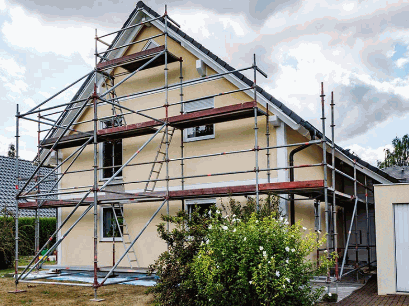 Scaffolding For A Detached House