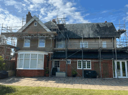 Scaffolding For A Semi Detached House