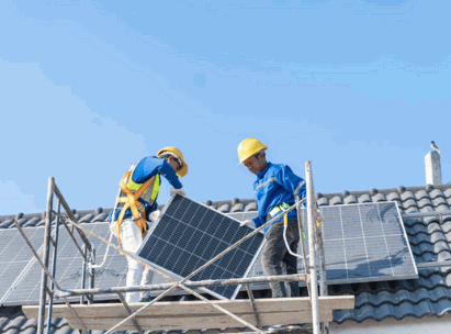 Scaffolding For Roof Repairs Or Solar Panel Installation